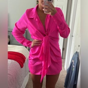 Runaway the label - hot pink dress. Size medium